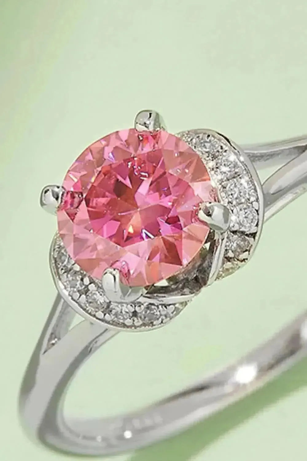 1 Carat Moissanite 4-Prong 925 Sterling Silver Ring - Bad Moms Club