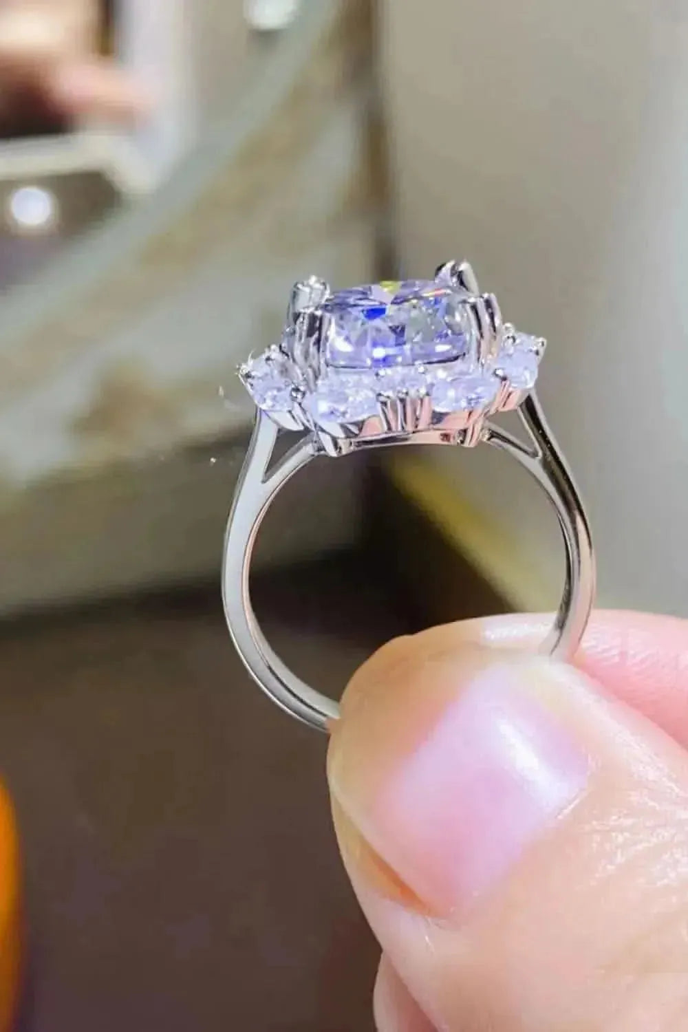 5 Carat Moissanite 925 Sterling Silver Ring - Bad Moms Club