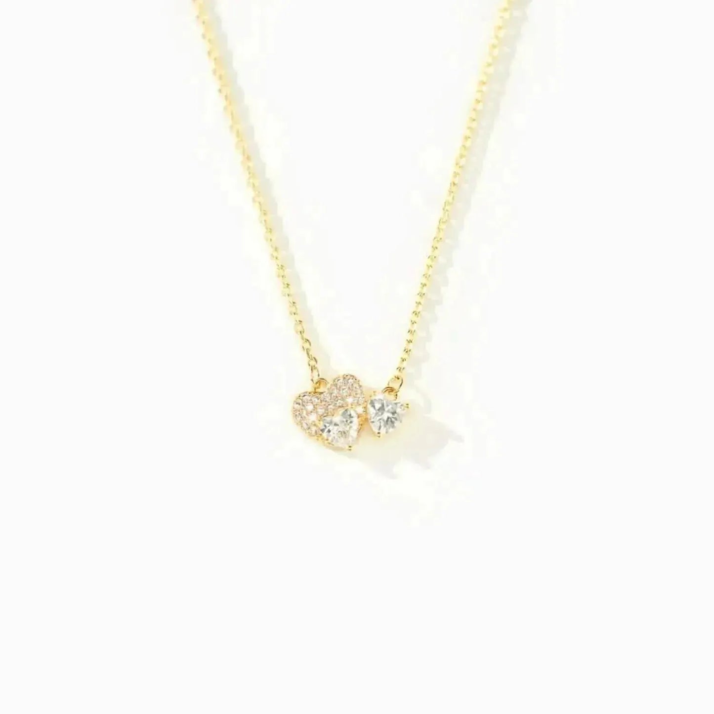 18K Gold-Plated 925 Sterling Silver Zircon Heart Necklace - Bad Moms Club