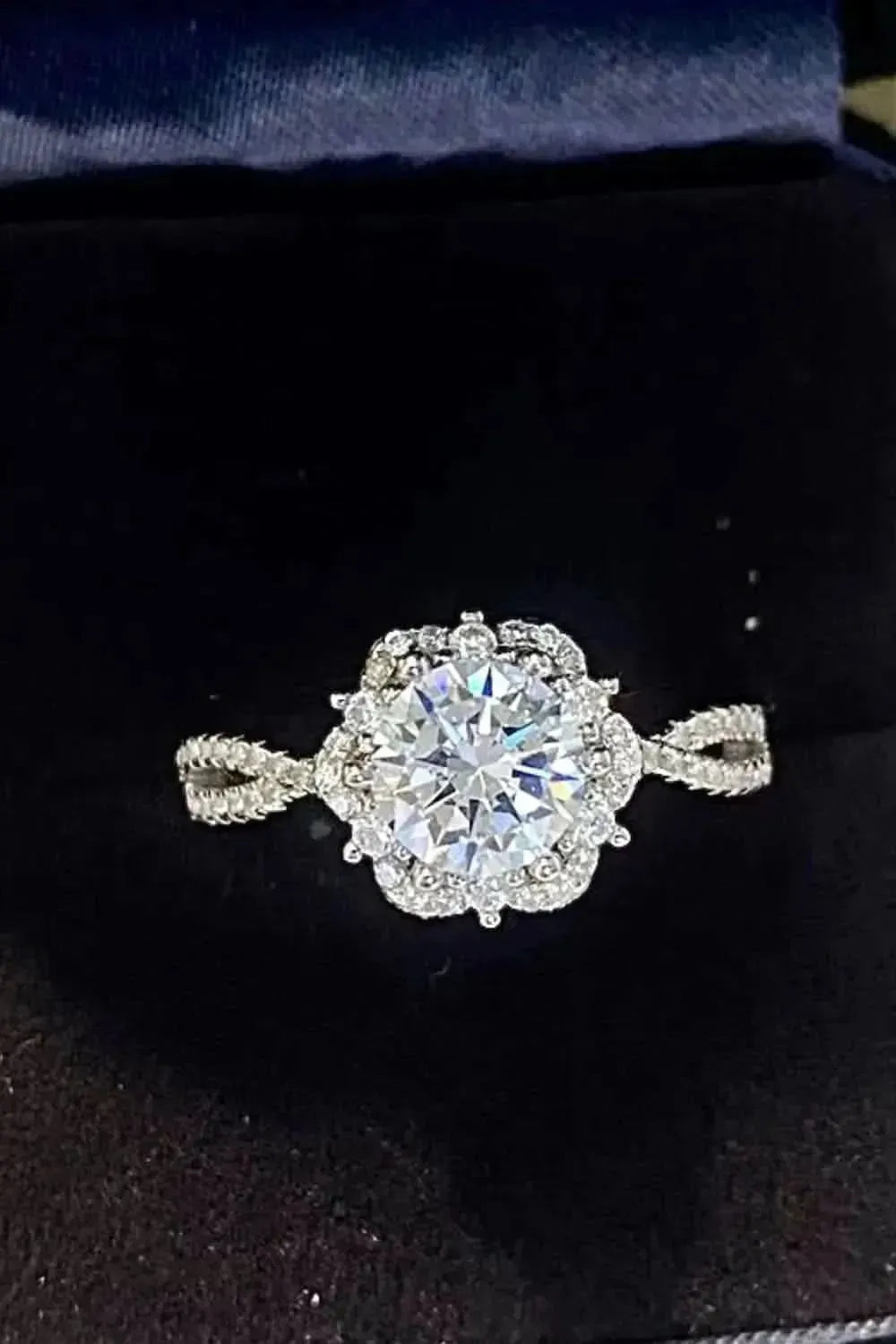 Platinum-Plated Six Prong 1 Carat Moissanite Ring - Bad Moms Club