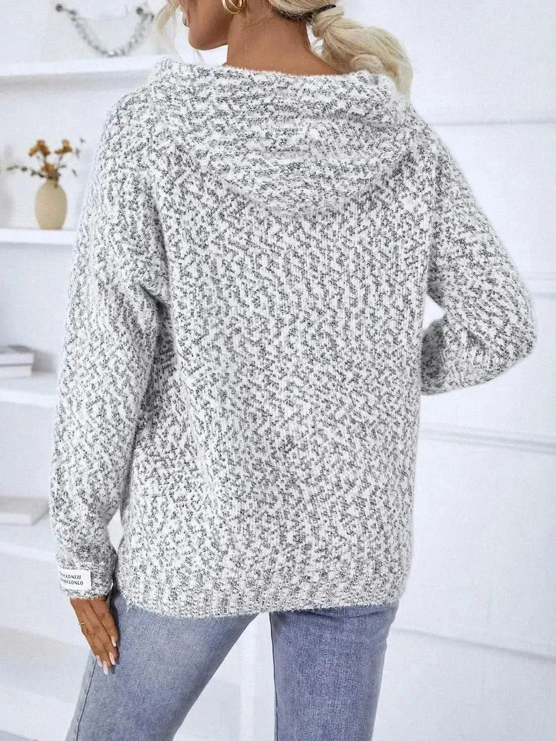 Zip-Up Hooded Sweater - Bad Moms Club
