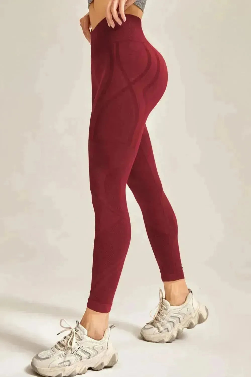 Wide Waistband Long Active Pants - Bad Moms Club