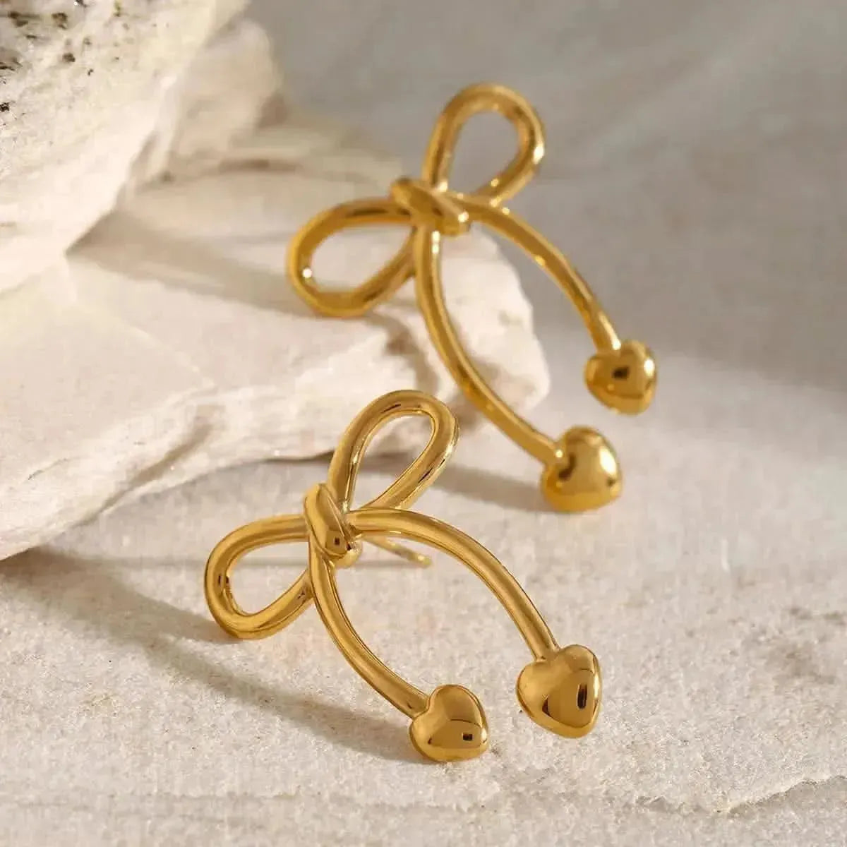Stainless Steel Bow Earrings - Bad Moms Club