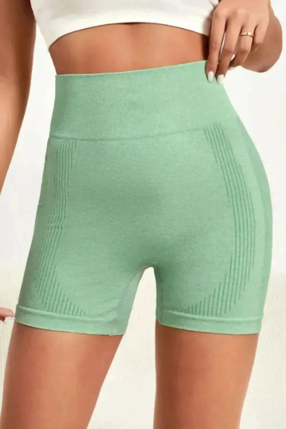 Wide Waistband Slim Fit Active Shorts - Bad Moms Club