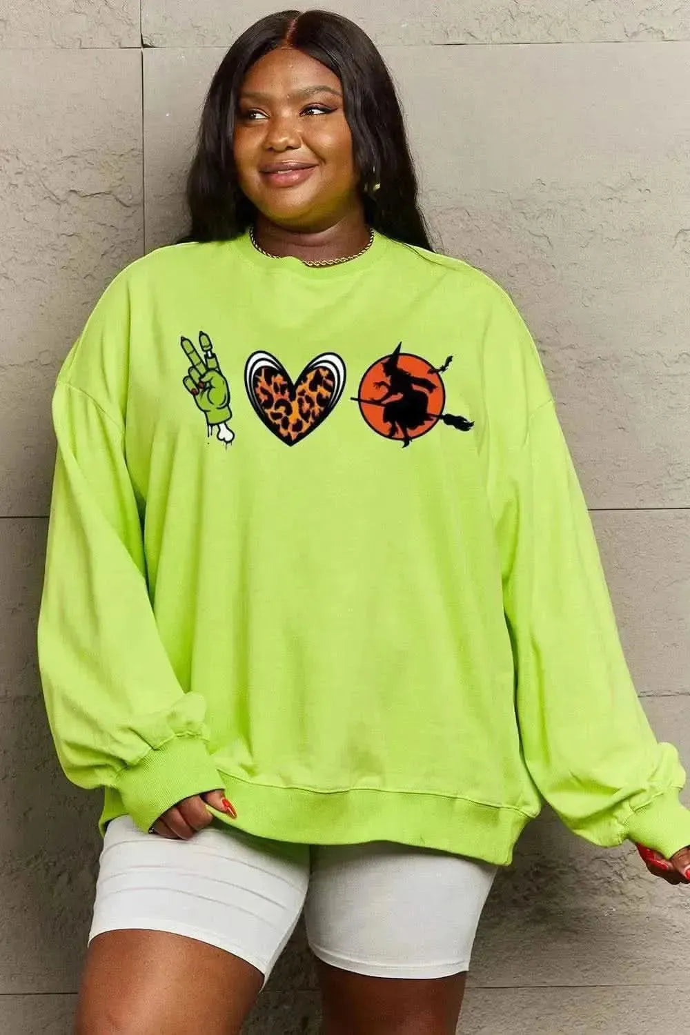 Simply Love Full Size Drop Shoulder Graphic Sweatshirt - Bad Moms Club