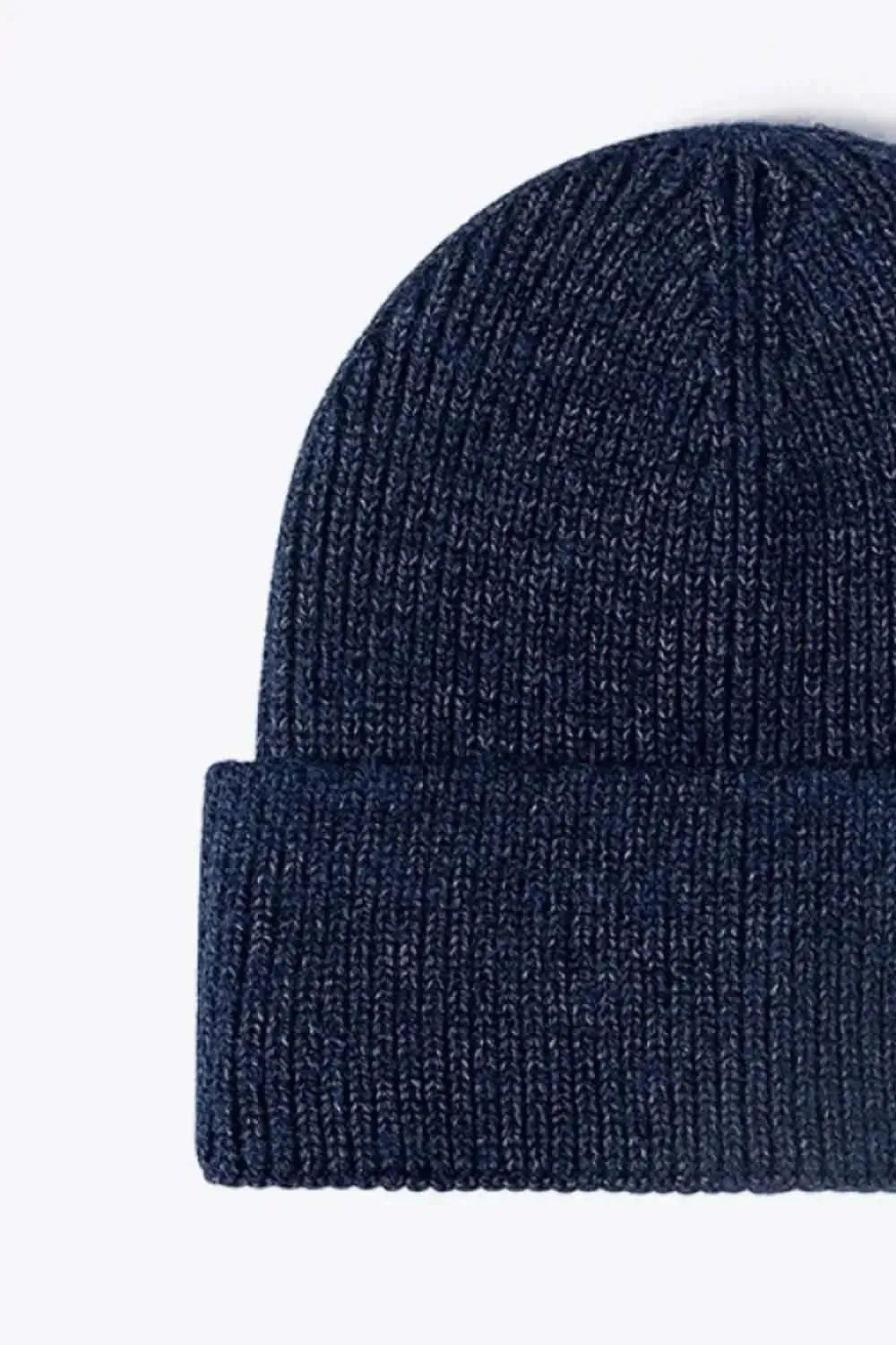 Letter N Patch Cuffed Knit Beanie - Bad Moms Club