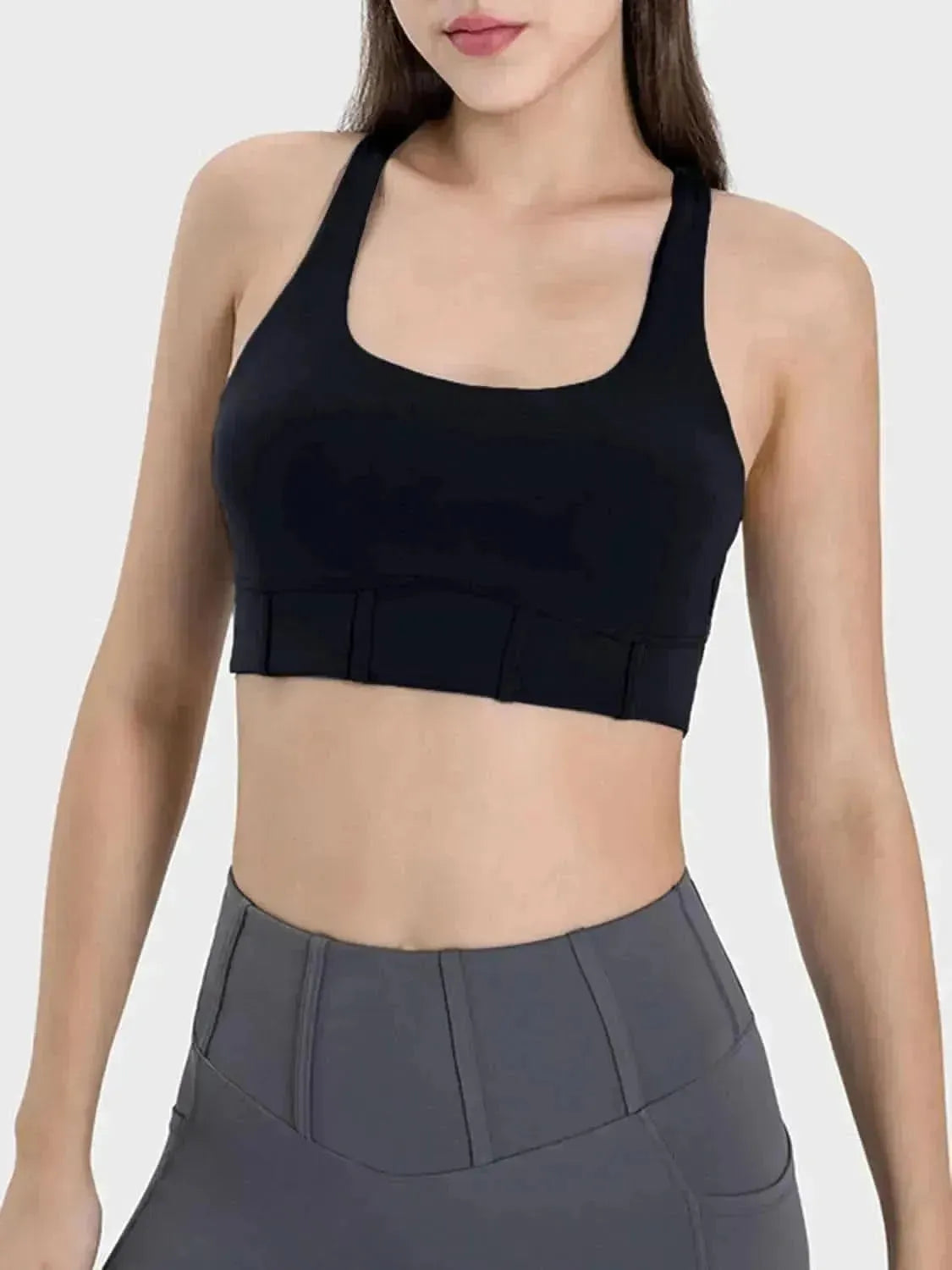 Square Neck Wide Strap Active Tank - Bad Moms Club
