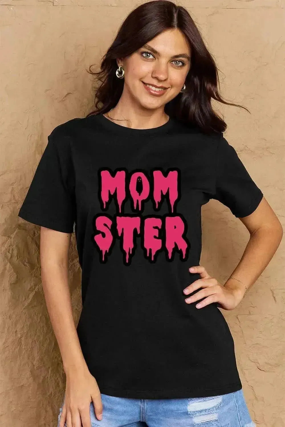 Simply Love Full Size MOM STER Graphic Cotton T-Shirt - Bad Moms Club