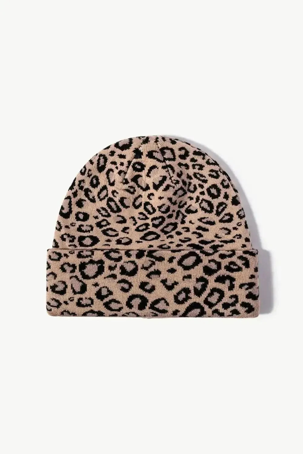 Leopard Pattern Cuffed Beanie - Bad Moms Club