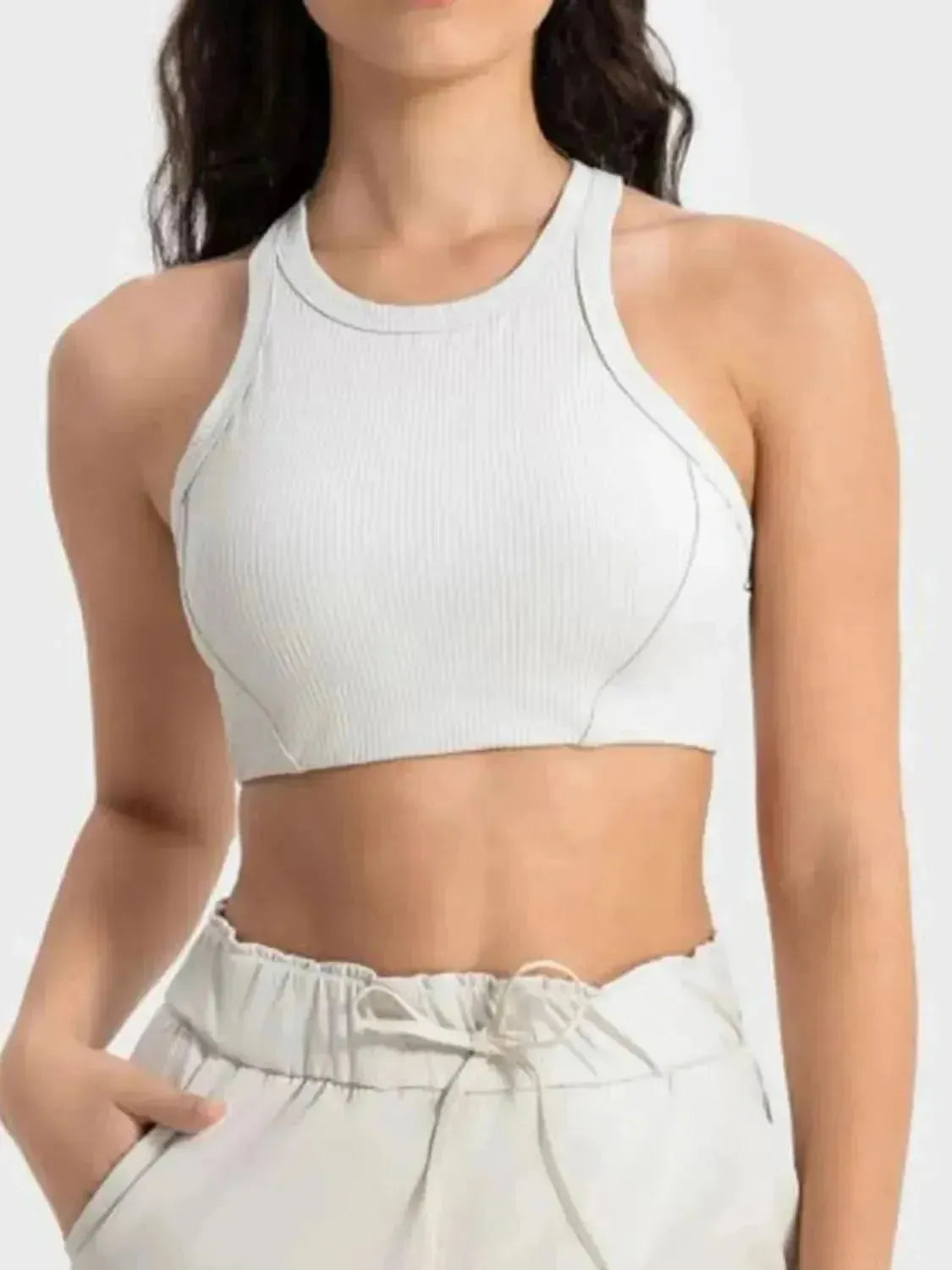 Wide Strap Cropped Sport Tank - Bad Moms Club