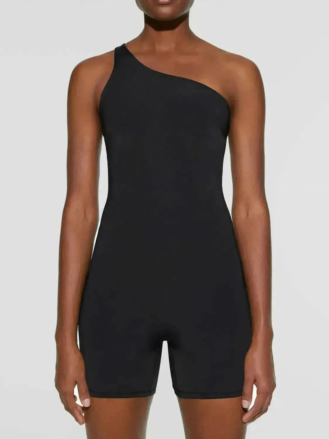 Single Shoulder Active Romper - Bad Moms Club