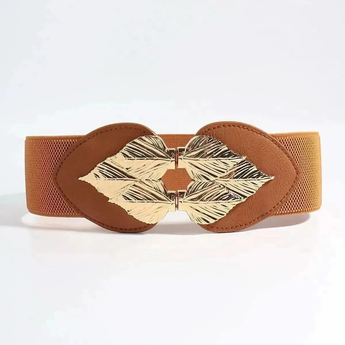 Alloy Leaf Buckle Elastic Belt - Bad Moms Club