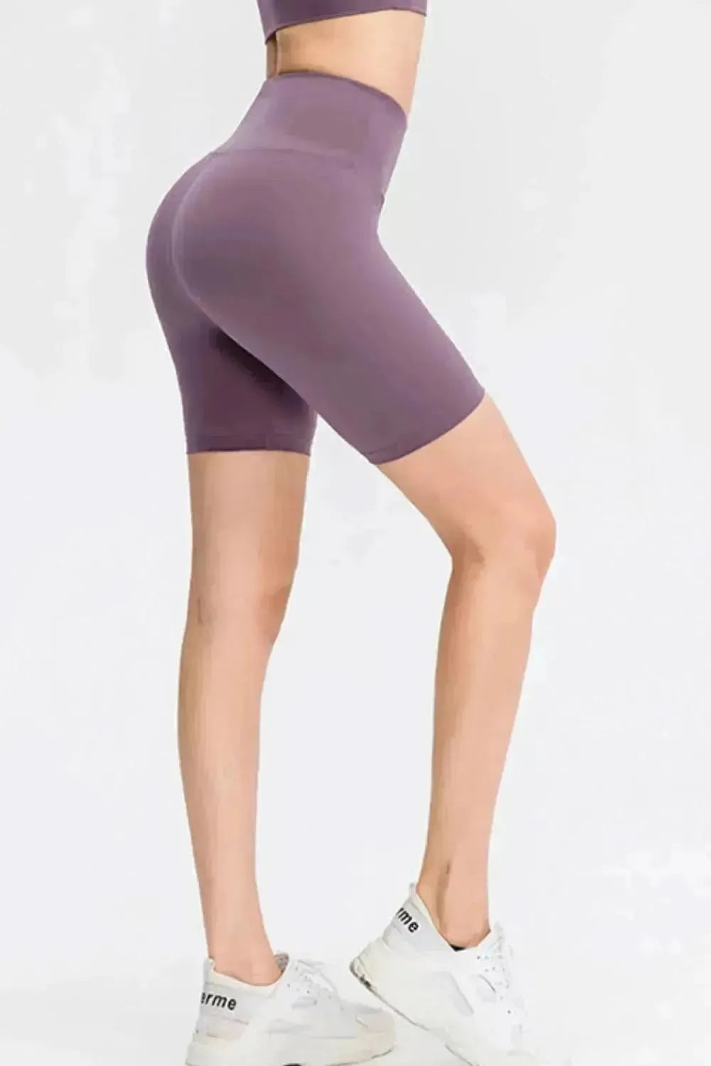 Slim Fit Wide Waistband Sports Shorts - Bad Moms Club