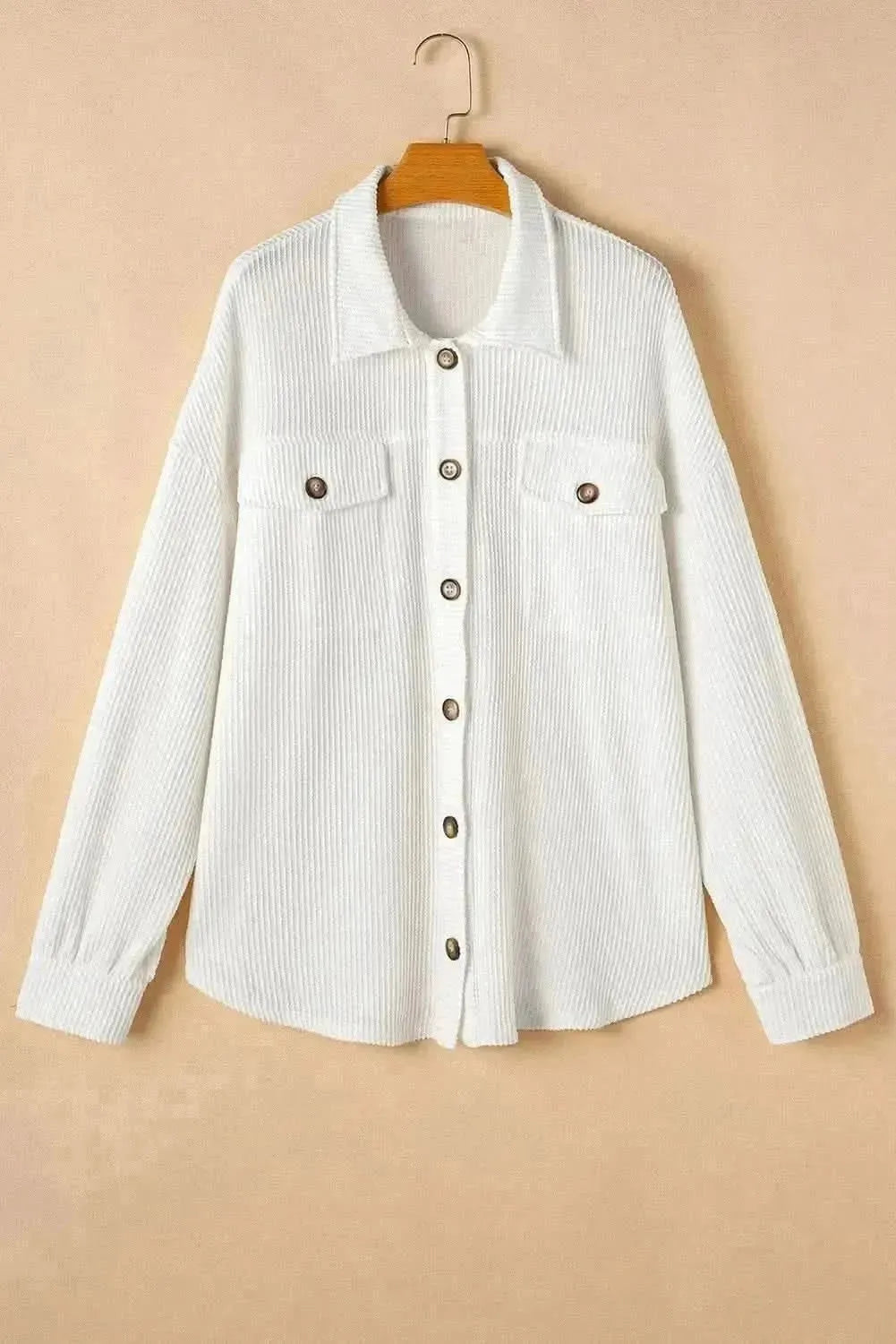 Plus Size Button Up Long Sleeve Jacket - Bad Moms Club