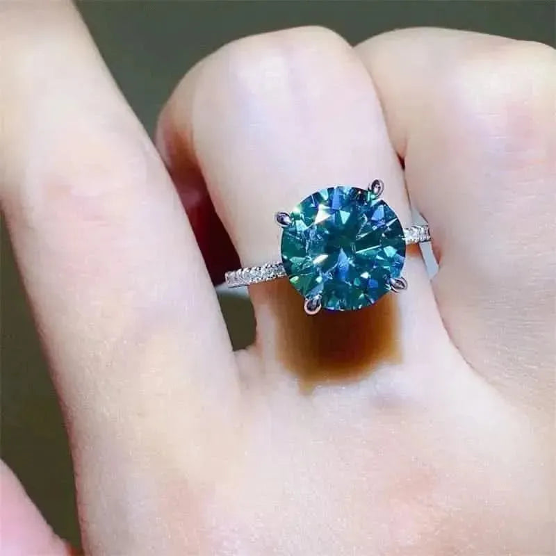 5 Carat Moissanite Zircon 925 Sterling Silver Ring - Bad Moms Club
