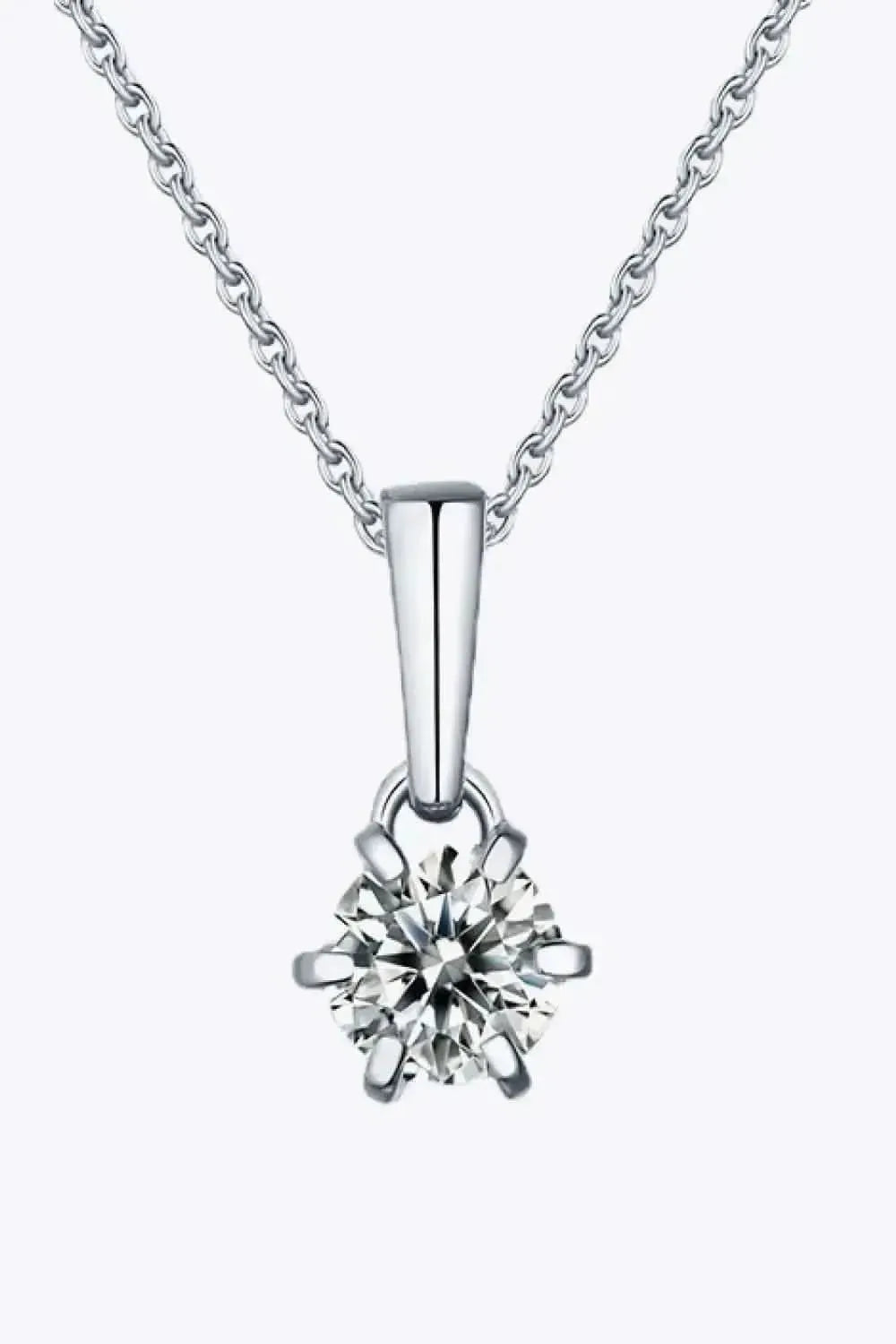 2 Carat 6-Prong Moissanite Pendant Necklace - Bad Moms Club