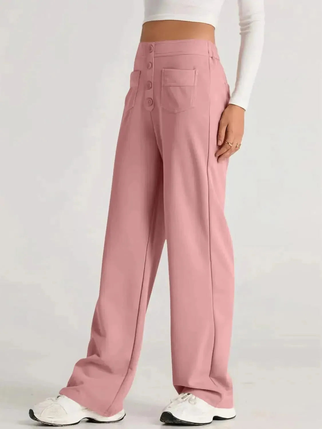 High Waist Wide Leg Pants - Bad Moms Club