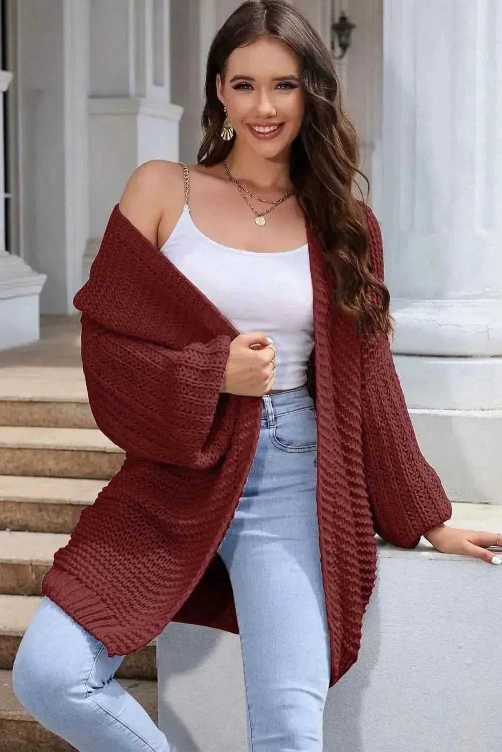 Open Front Longline Cardigan - Bad Moms Club