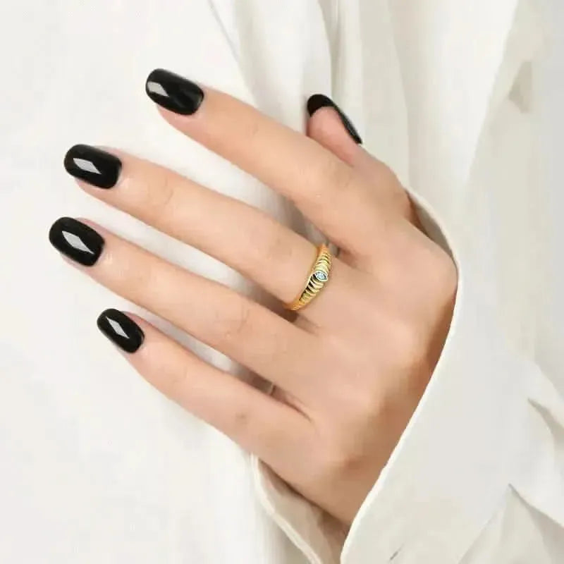 925 Sterling Silver Inlaid Zircon Ring - Bad Moms Club