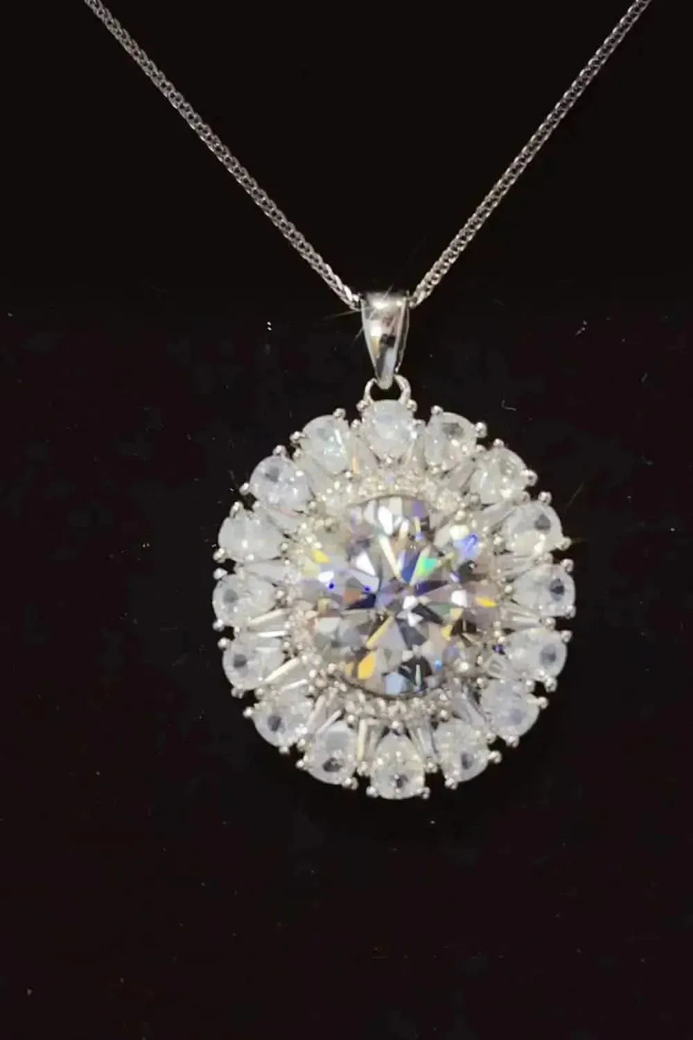 5 Carat Moissanite 925 Sterling Silver Necklace - Bad Moms Club
