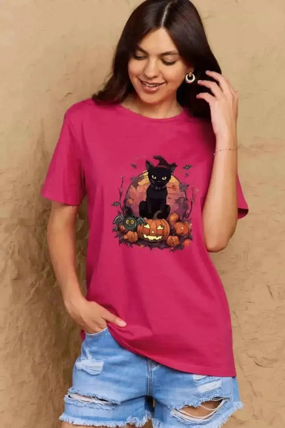 Simply Love Full Size Halloween Theme Graphic T-Shirt - Bad Moms Club