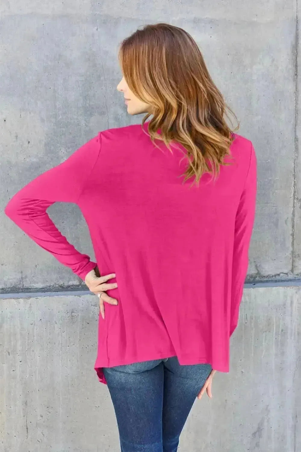 Basic Bae Full Size Open Front Long Sleeve Cardigan - Bad Moms Club