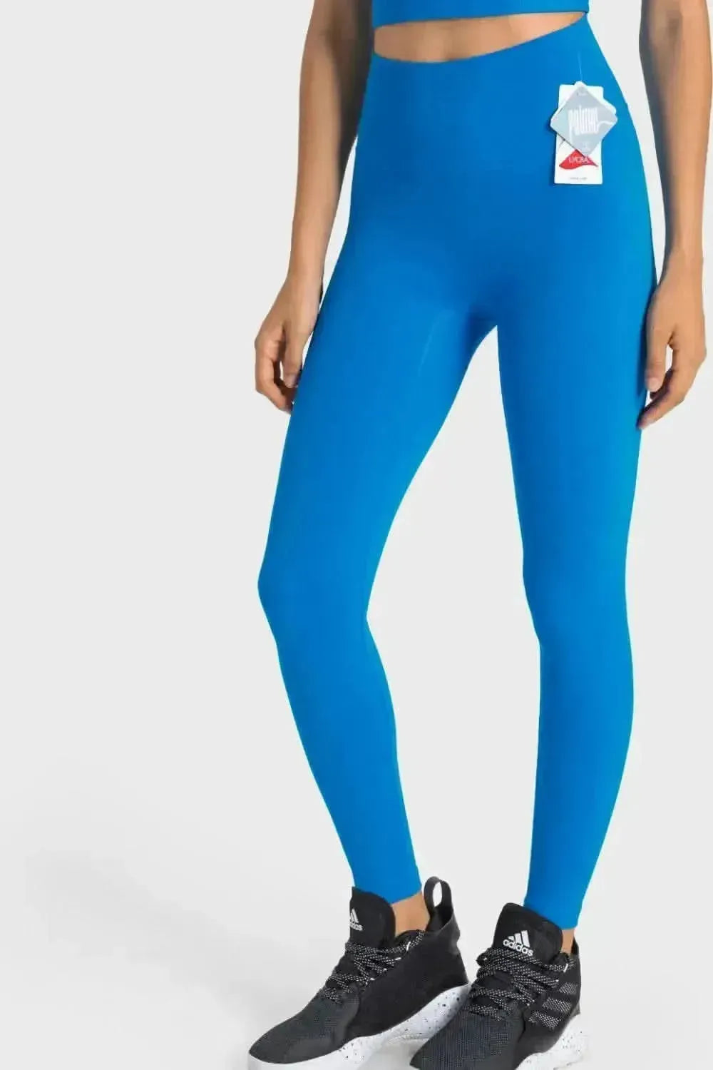 High-Rise Wide Waistband Yoga Leggings - Bad Moms Club