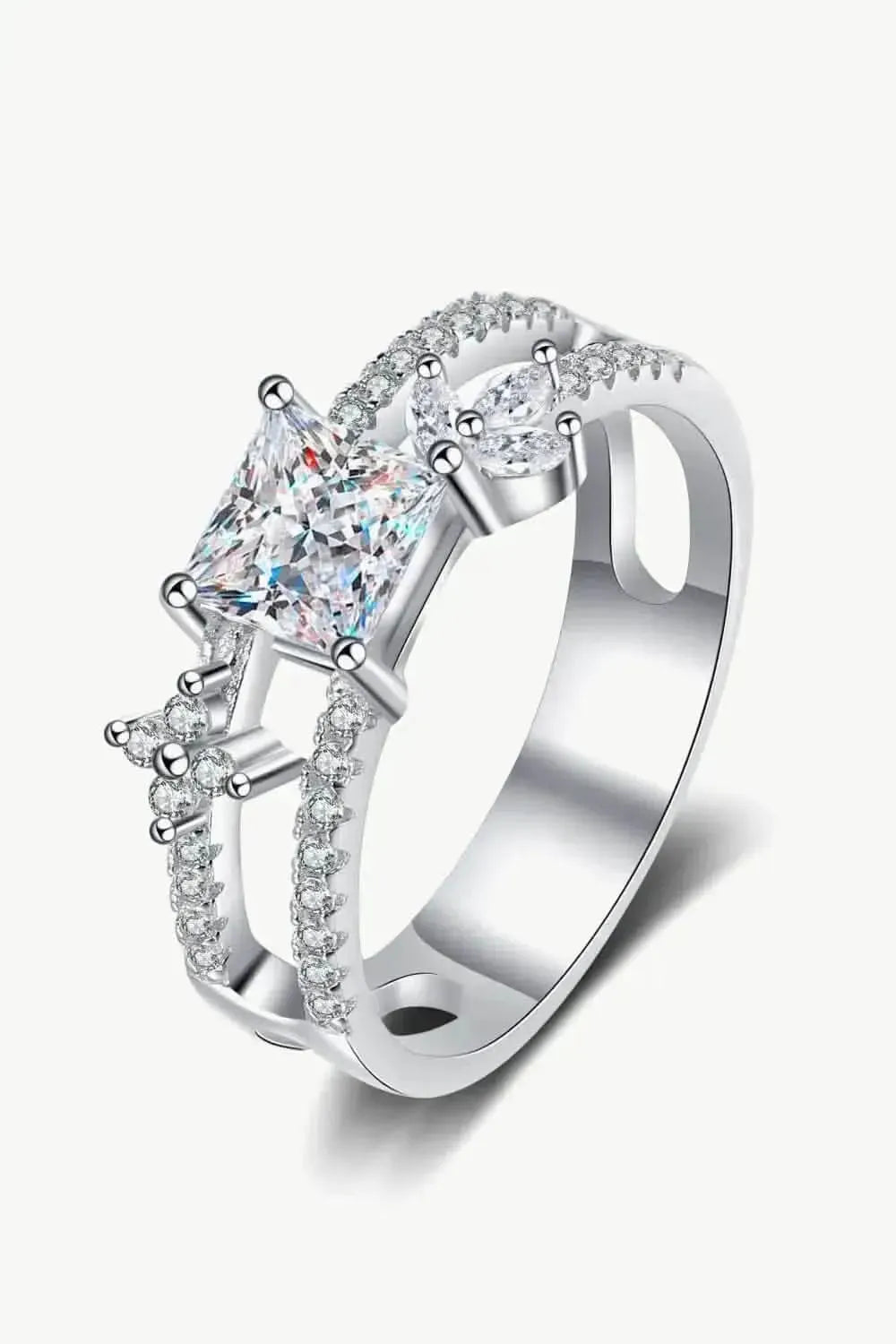 Moissanite Double Layered Ring - Bad Moms Club