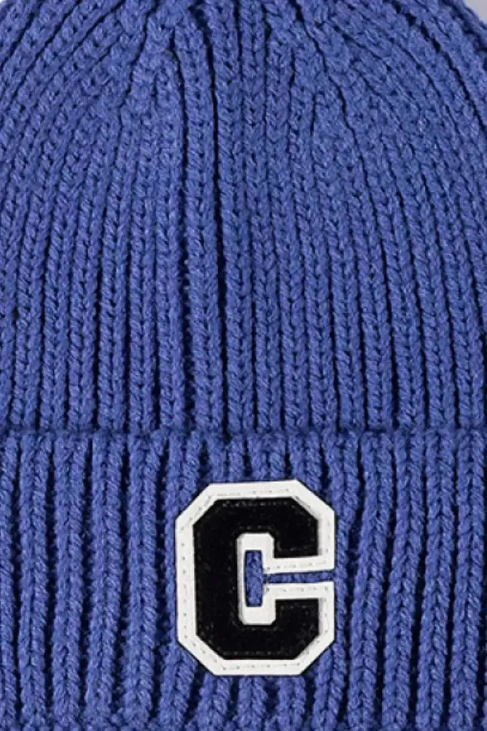 Letter C Patch Cuffed Beanie - Bad Moms Club