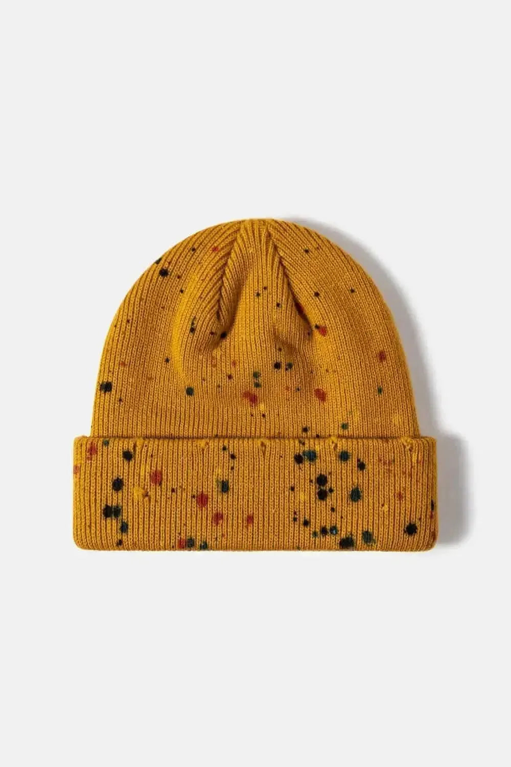 Confetti Rib-Knit Cuff Beanie - Bad Moms Club