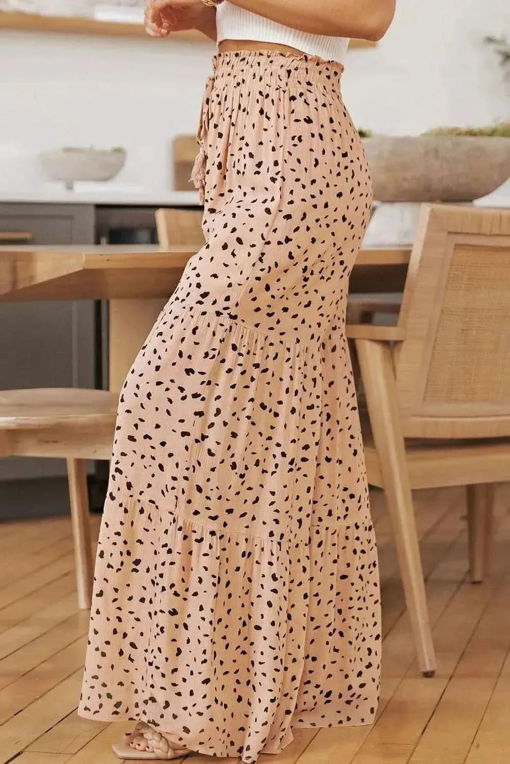 Printed Wide Tiered Pants - Bad Moms Club