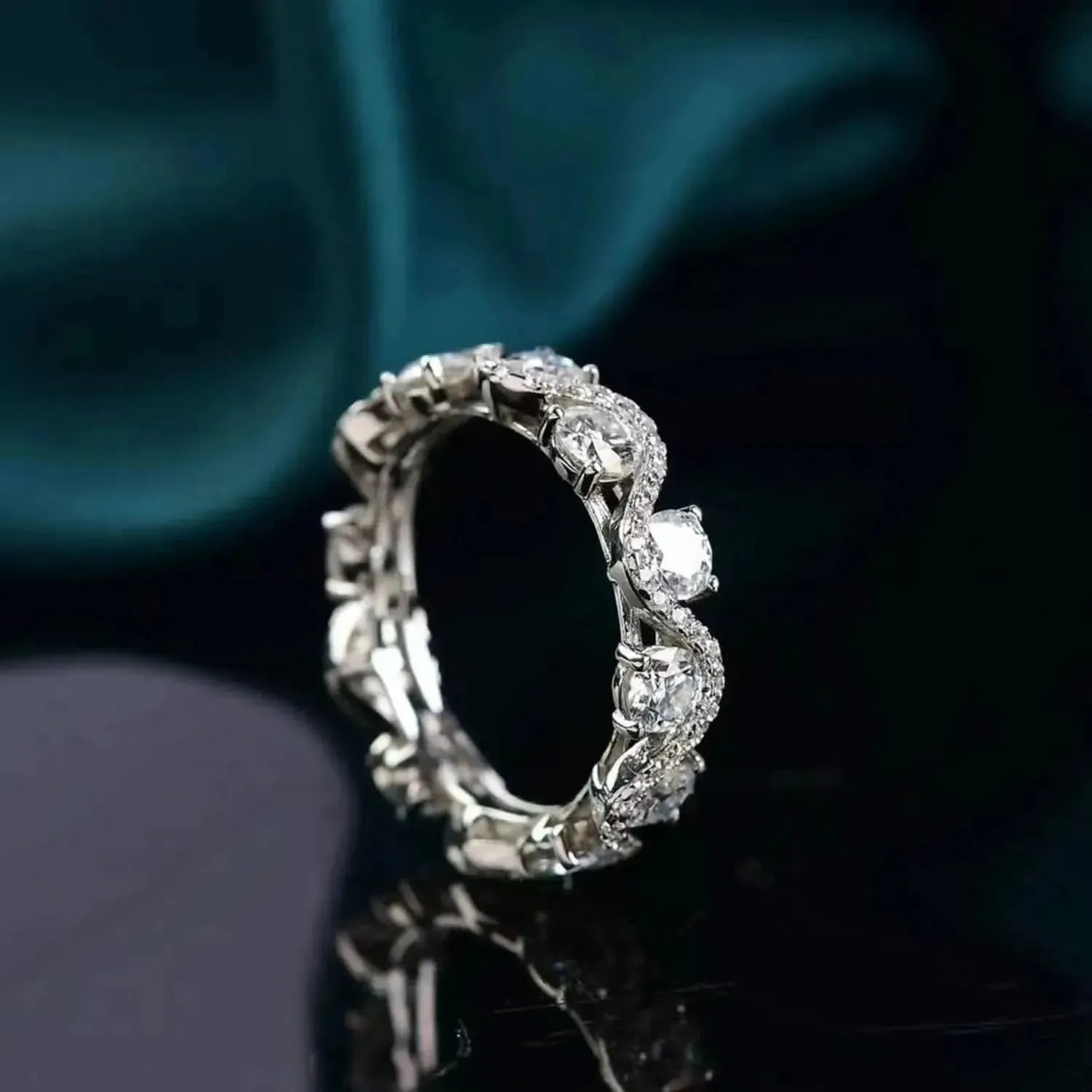 Moissanite 925 Sterling Silver Ring - Bad Moms Club