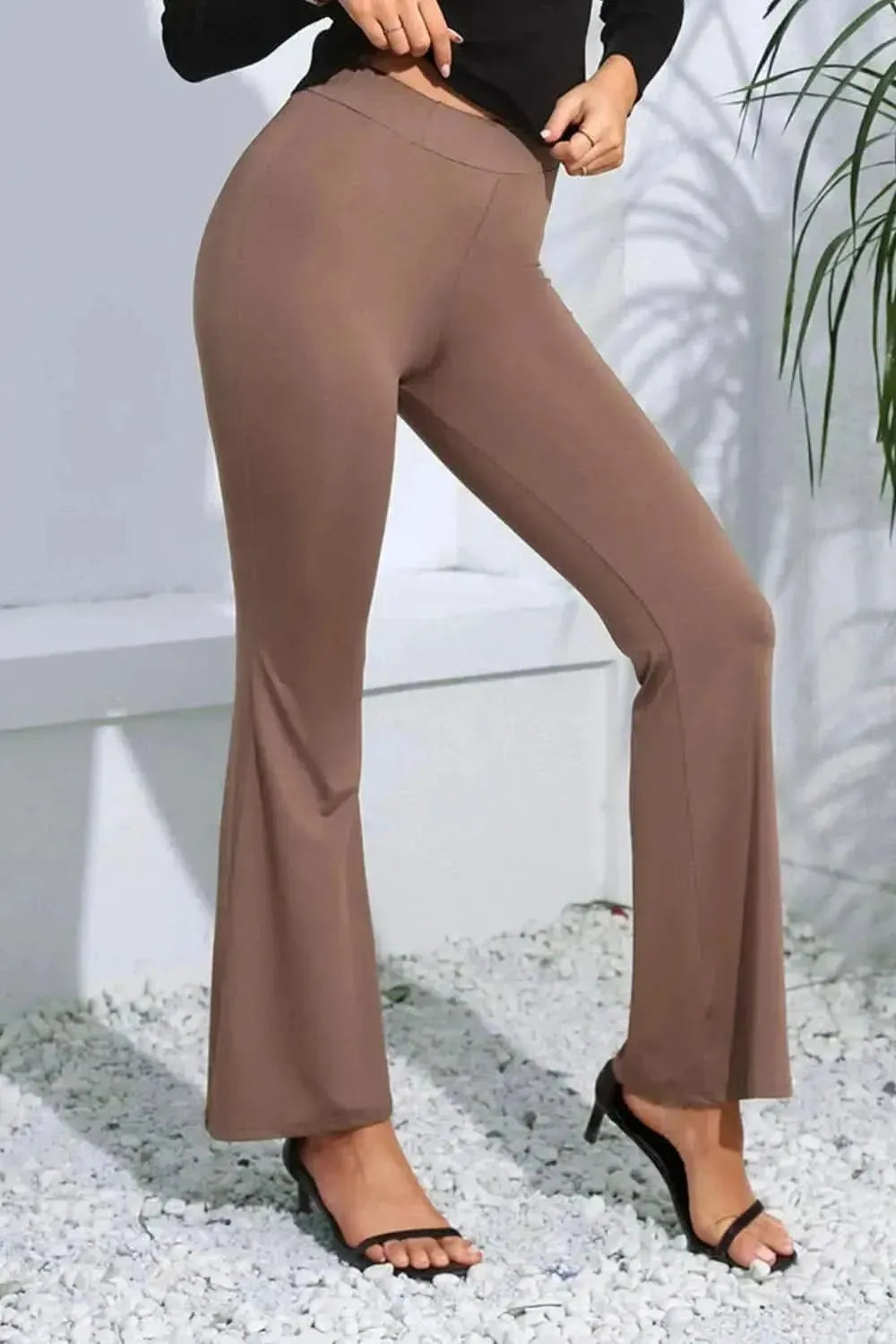 High Waist Long Flare Pants - Bad Moms Club