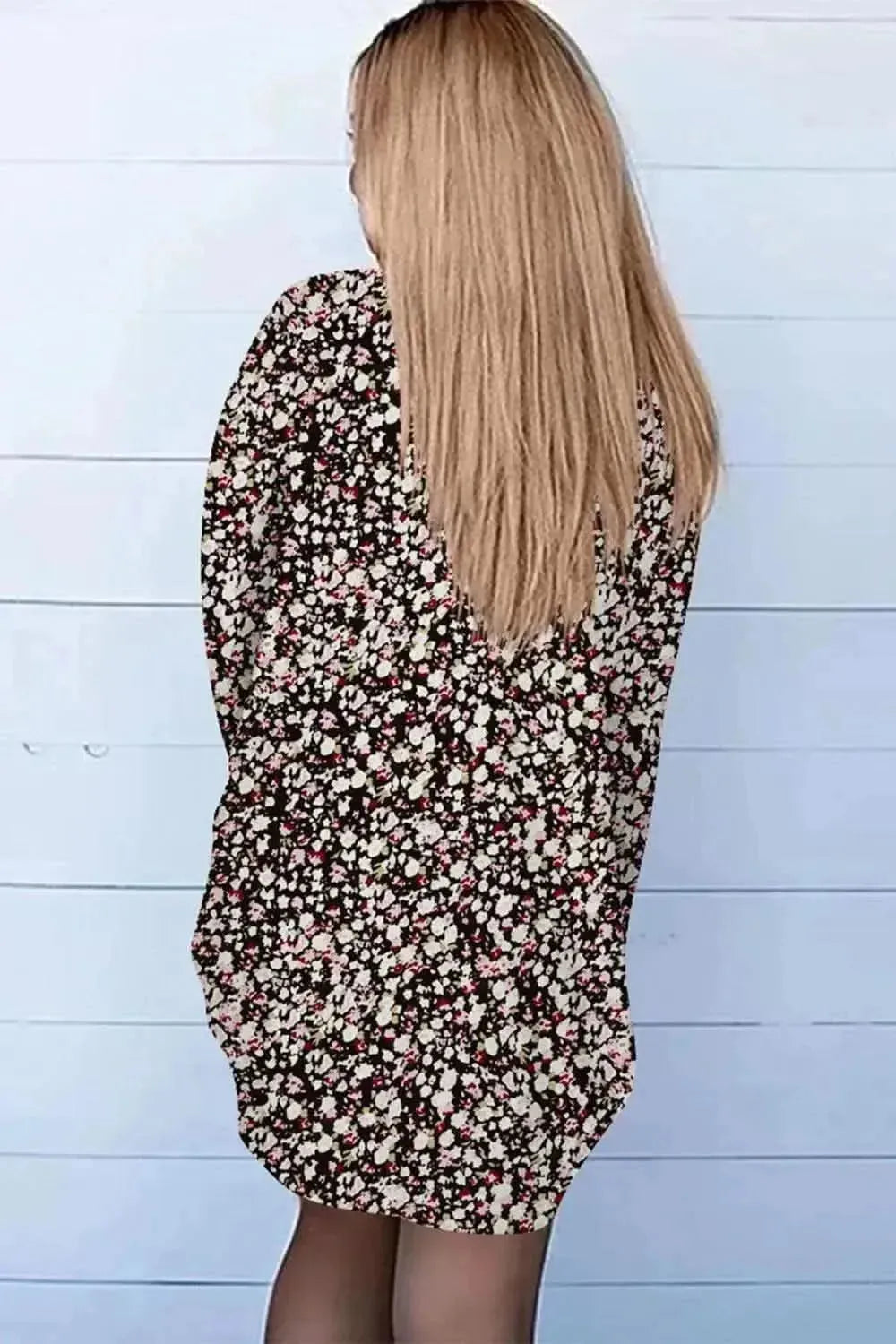 Printed Long Sleeve Cardigan - Bad Moms Club