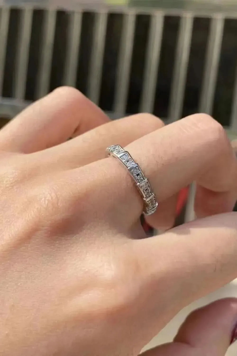 Shiny 3 Carat Moissanite Platinum-Plated Ring - Bad Moms Club