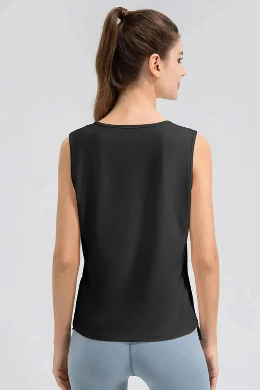 Notched Wide Strap Active Tank - Bad Moms Club