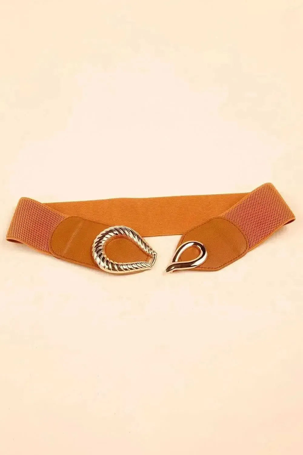 Ribbed Alloy Buckle Elastic Belt - Bad Moms Club