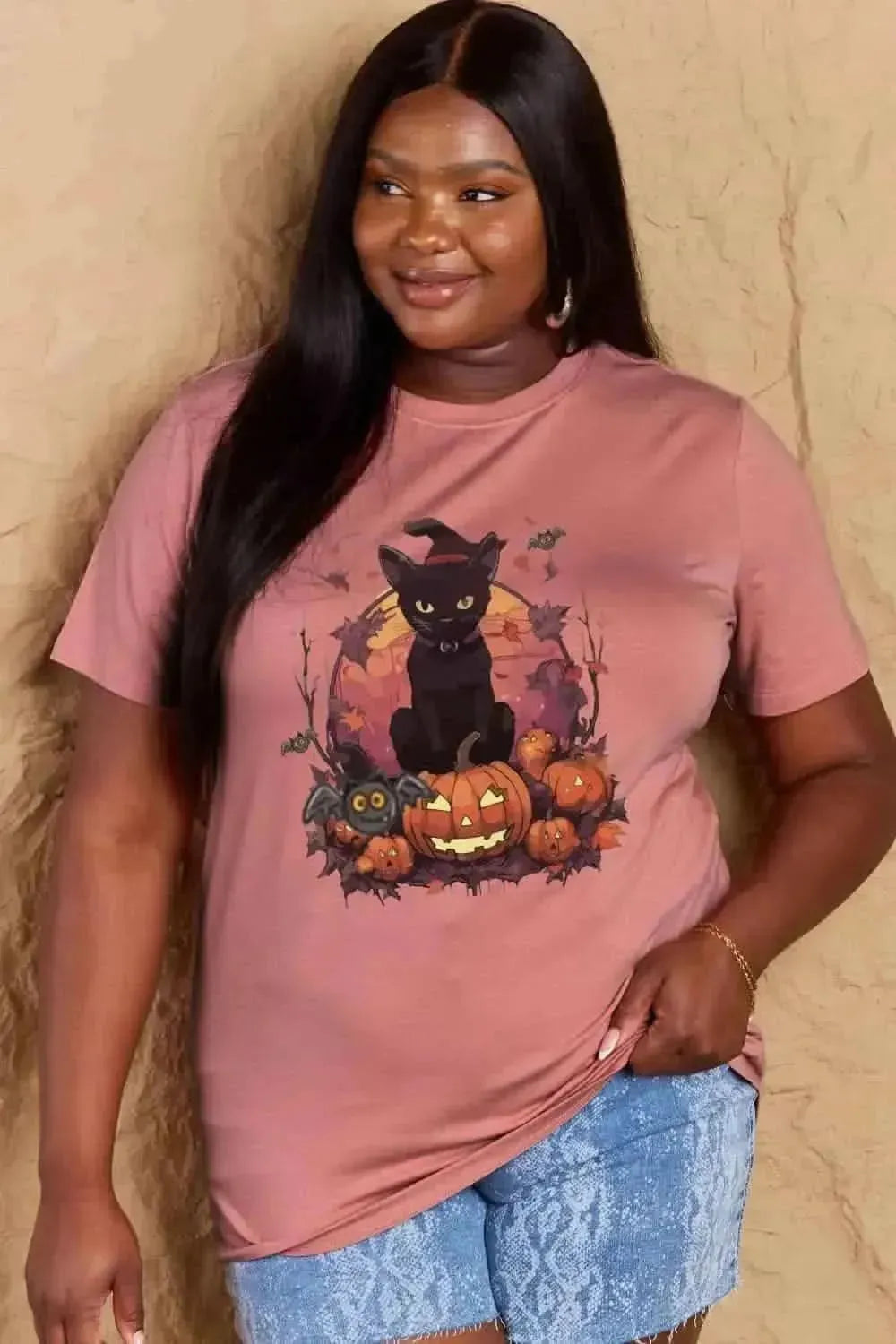 Simply Love Full Size Halloween Theme Graphic T-Shirt - Bad Moms Club
