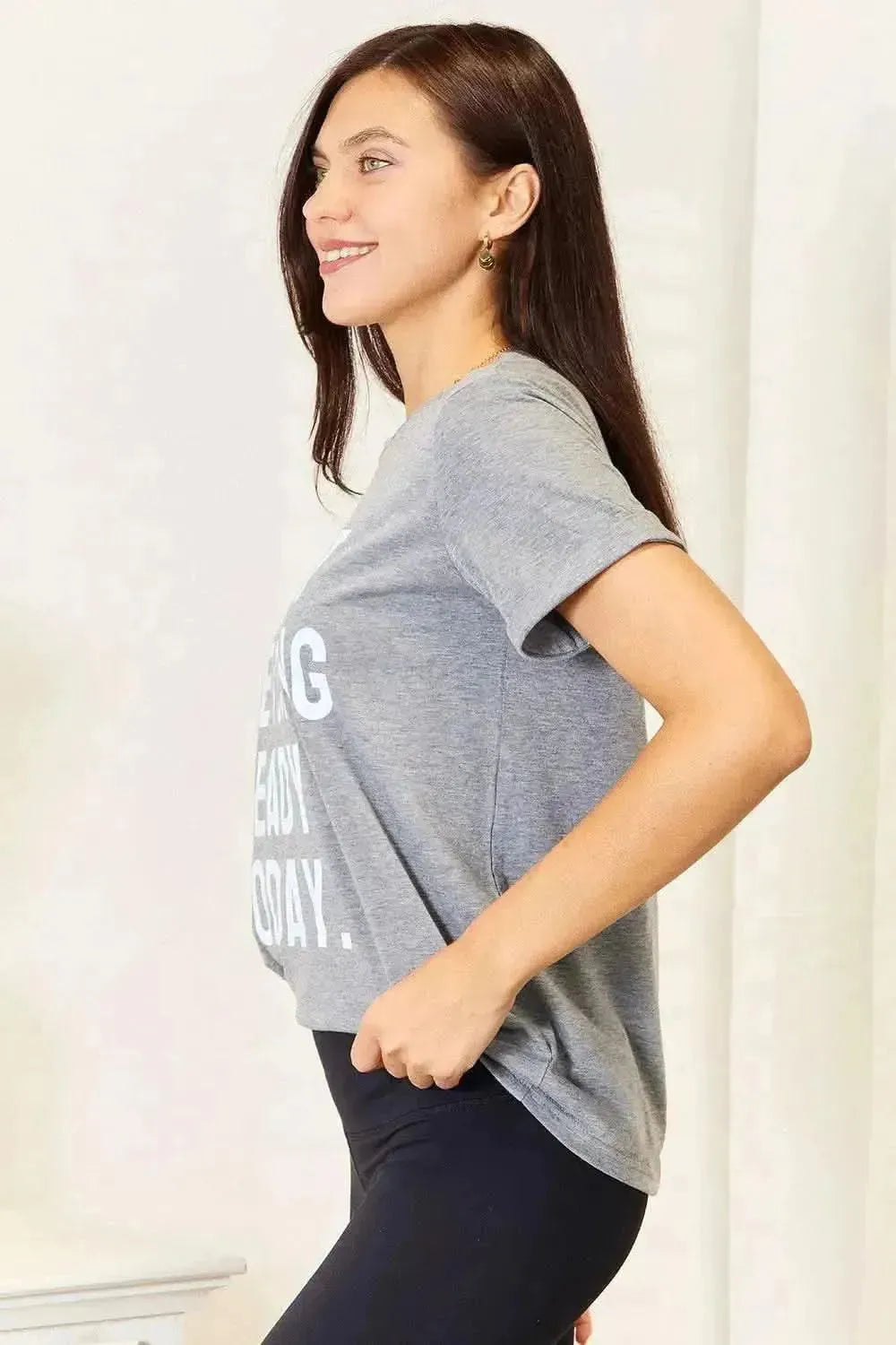 Simply Love I'M NOT GETTING READY TODAY Graphic T-Shirt - Bad Moms Club