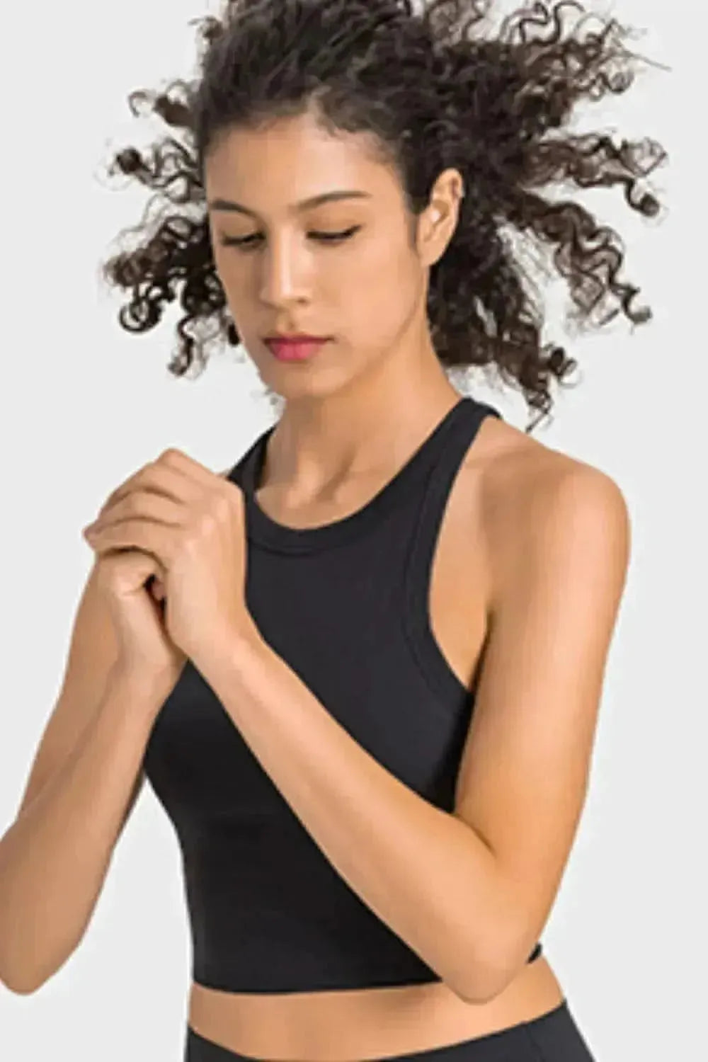 Racerback Cropped Sports Tank - Bad Moms Club
