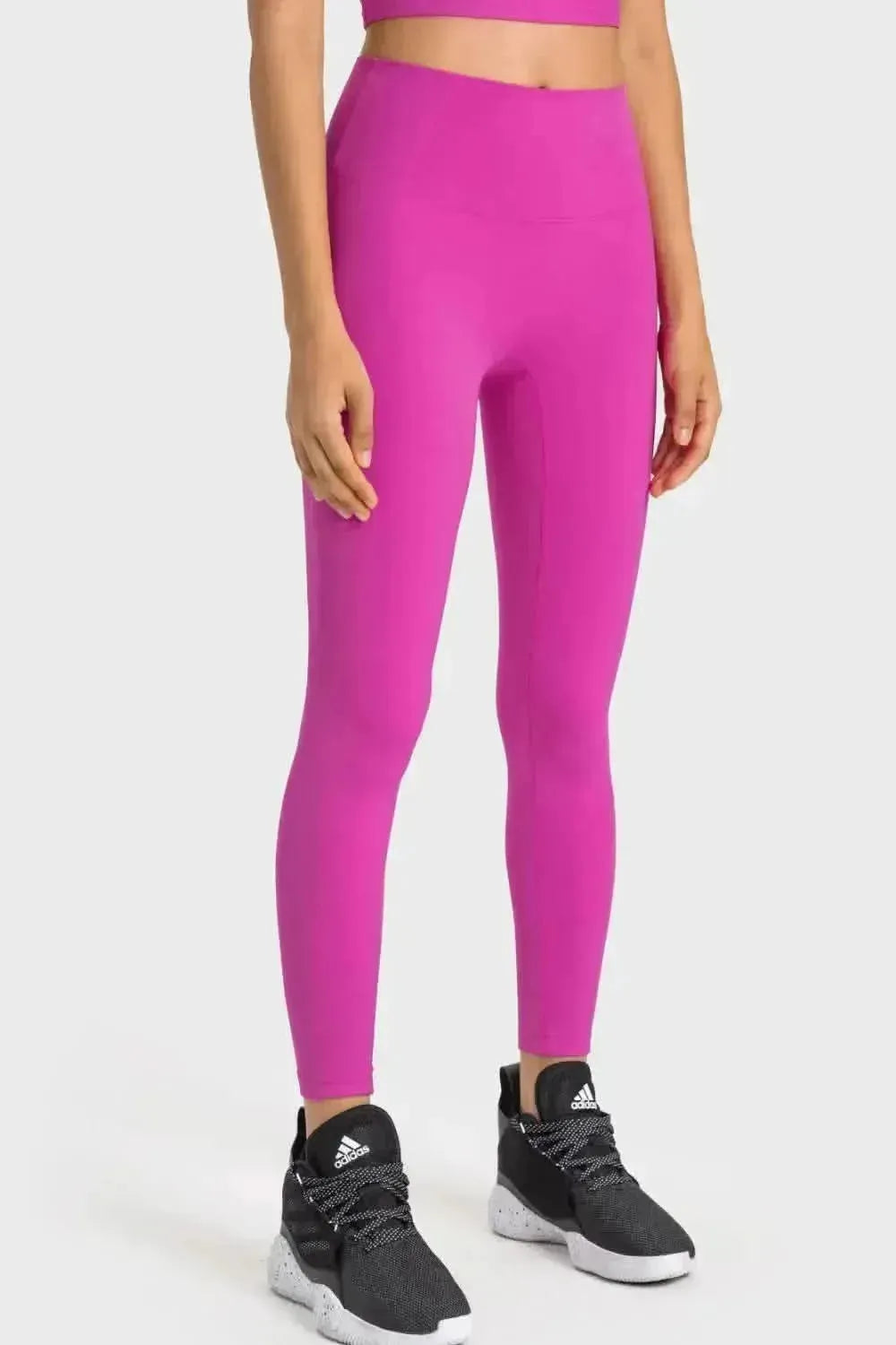 High-Rise Wide Waistband Yoga Leggings - Bad Moms Club
