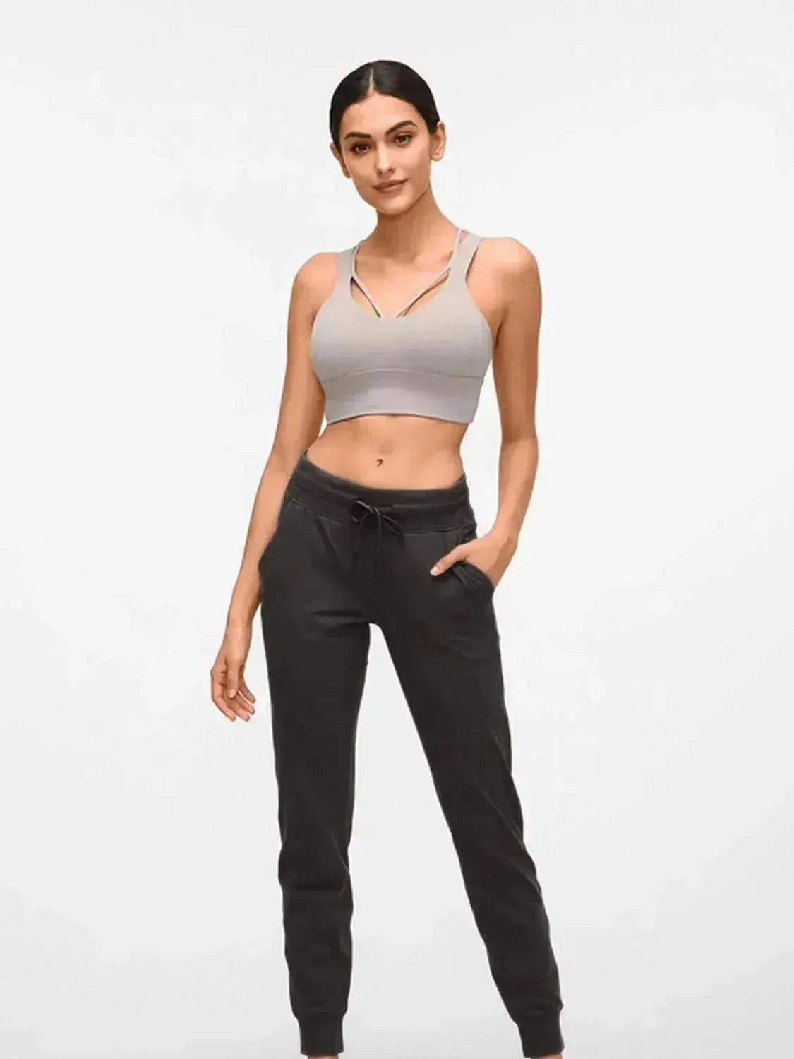 Double Take Tied Joggers with Pockets - Bad Moms Club