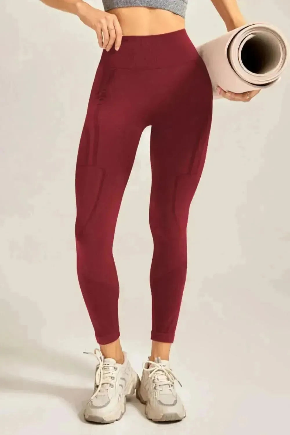 Wide Waistband Long Active Pants - Bad Moms Club