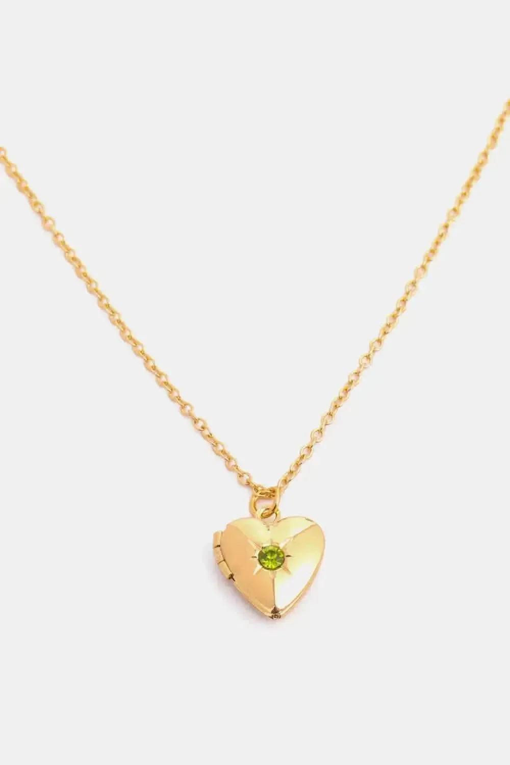 Zircon Heart Shape 14K Gold-Plated Pendant Necklace - Bad Moms Club