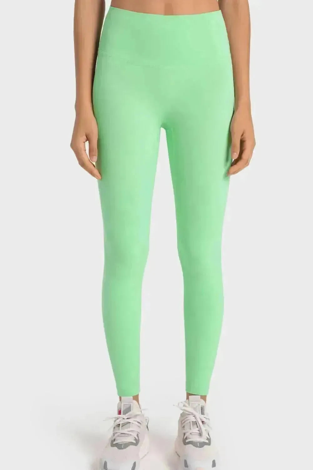 High-Rise Wide Waistband Yoga Leggings - Bad Moms Club