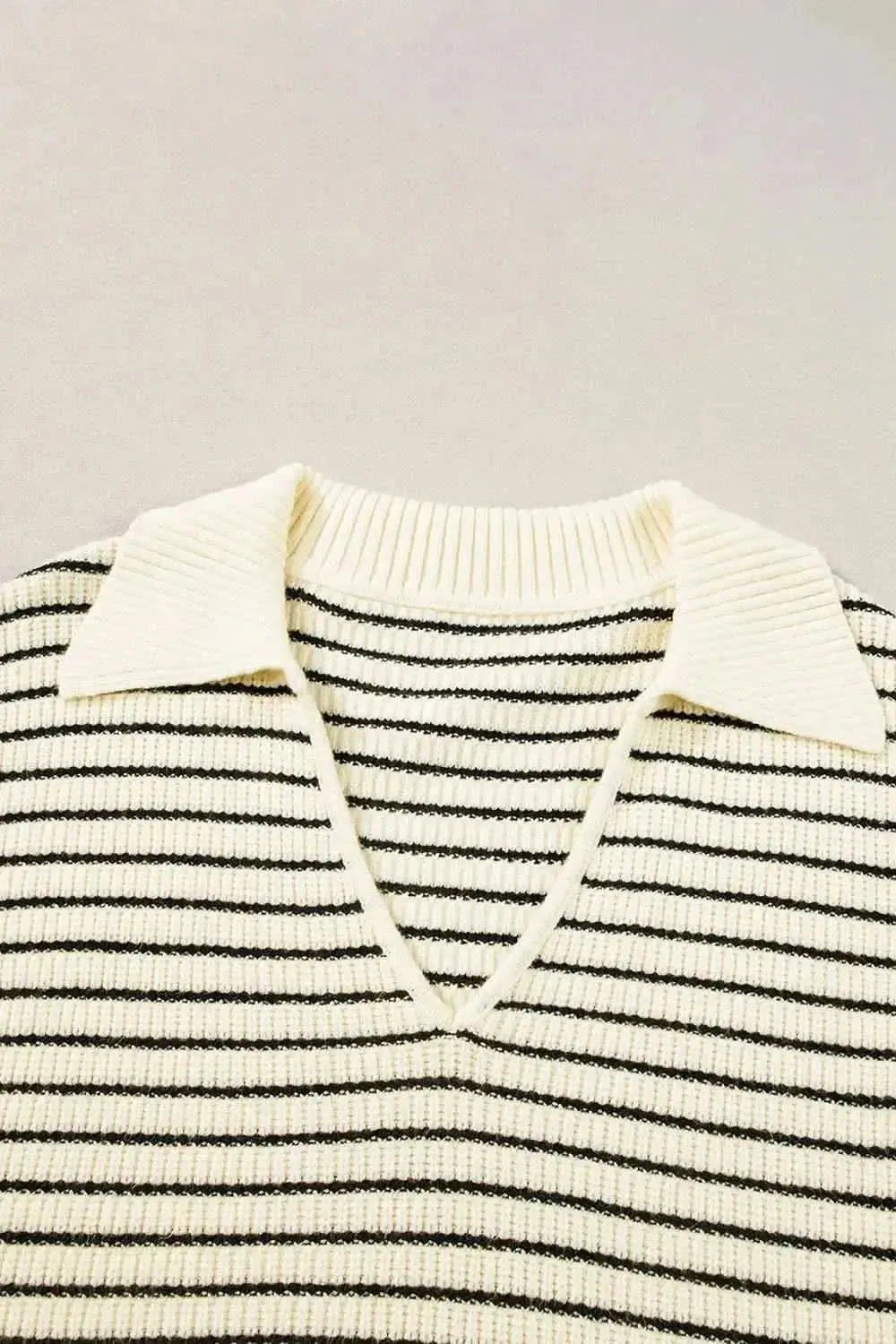 Striped Collared Neck Tank - Bad Moms Club