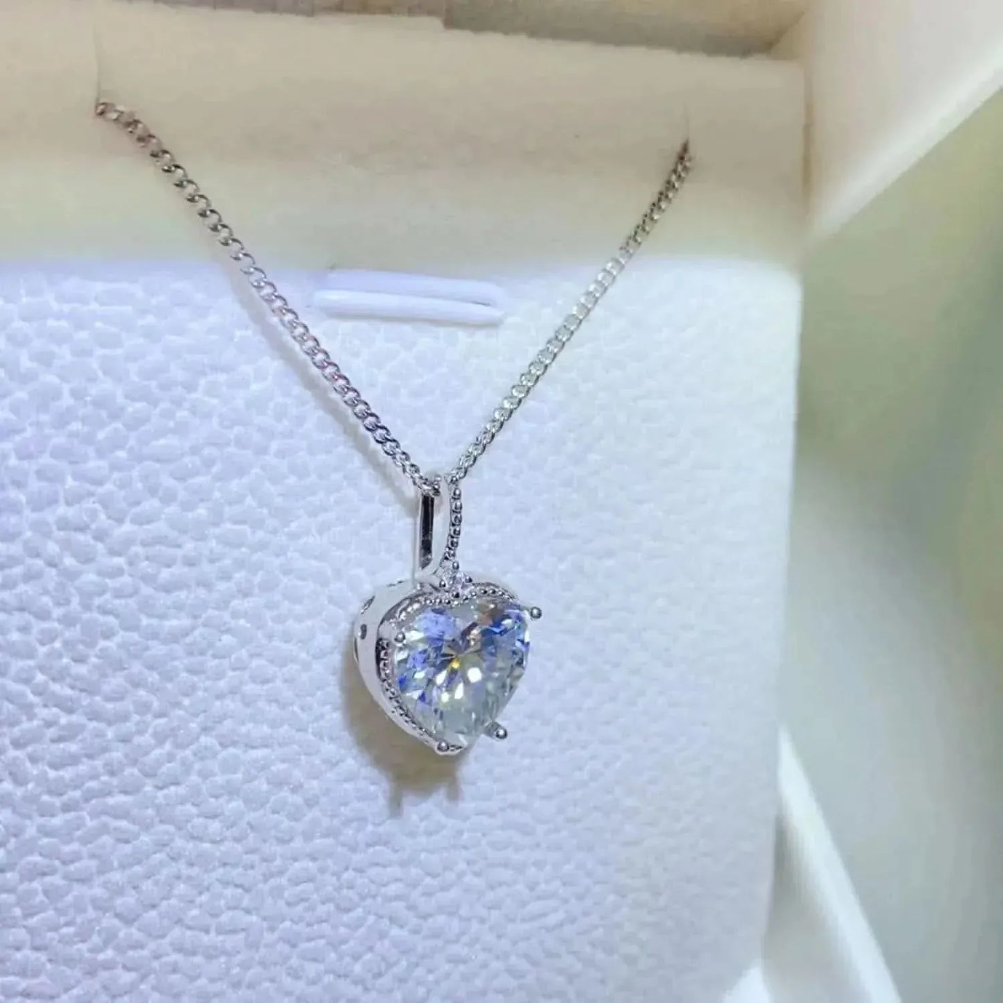 2 Carat Moissanite 925 Sterling Silver Necklace - Bad Moms Club