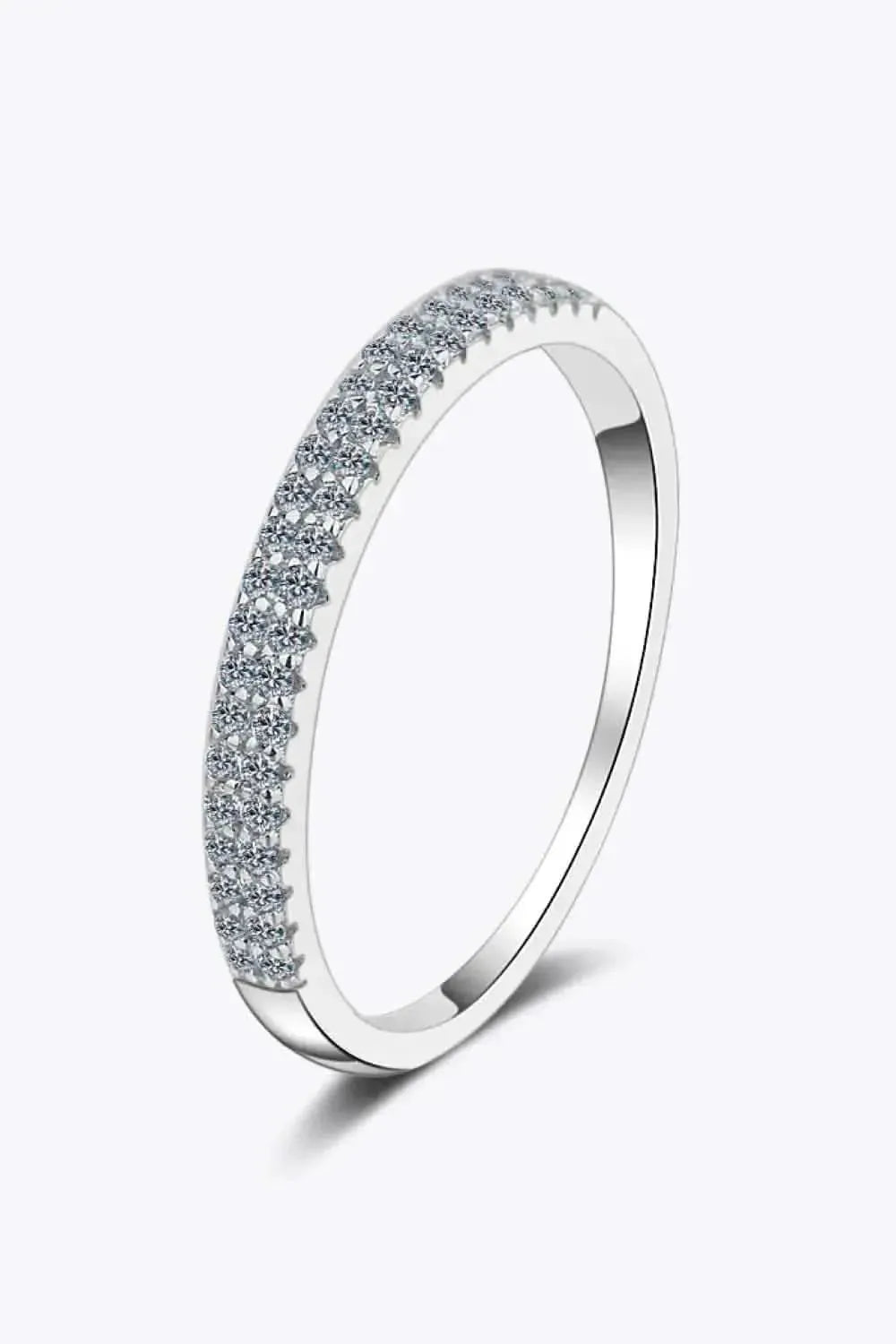 Moissanite 925 Sterling Silver Half-Eternity Ring - Bad Moms Club