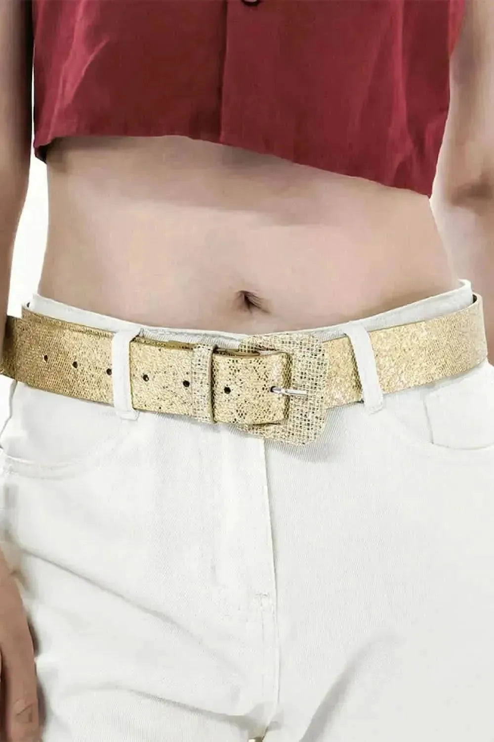 Glitter PU Leather Belt - Bad Moms Club