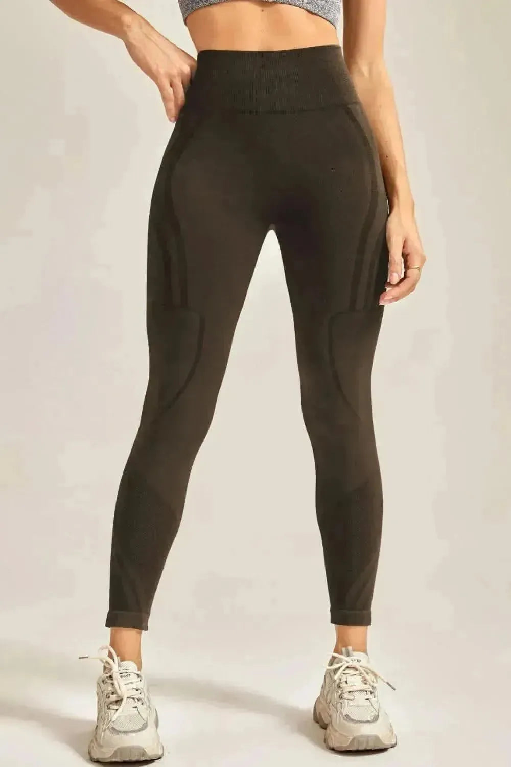 Wide Waistband Long Active Pants - Bad Moms Club